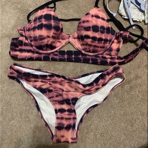 Victoria secret pink bikini set size small top and bottom